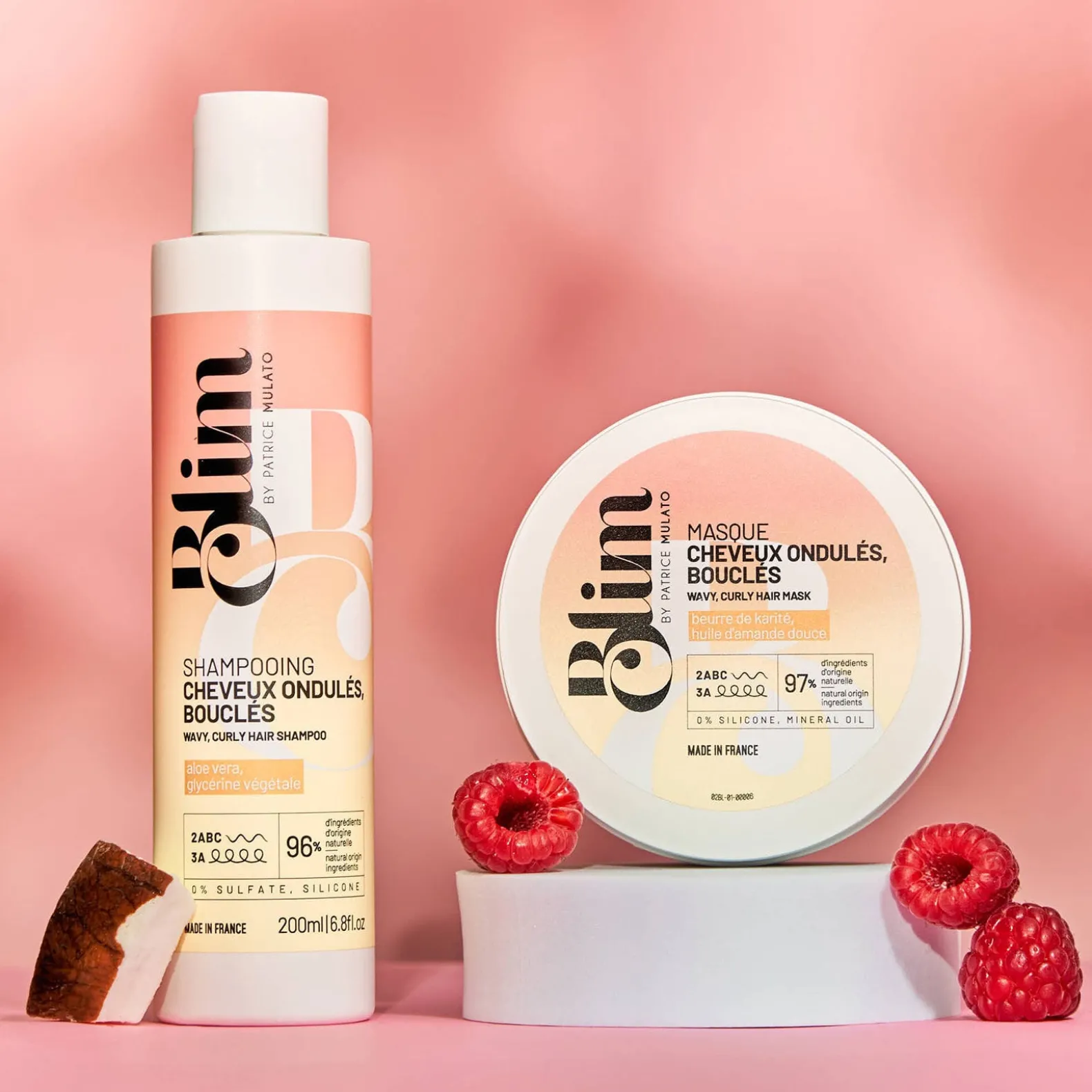 Shampooing cheveux ondulés, bouclés Blim 200 ml