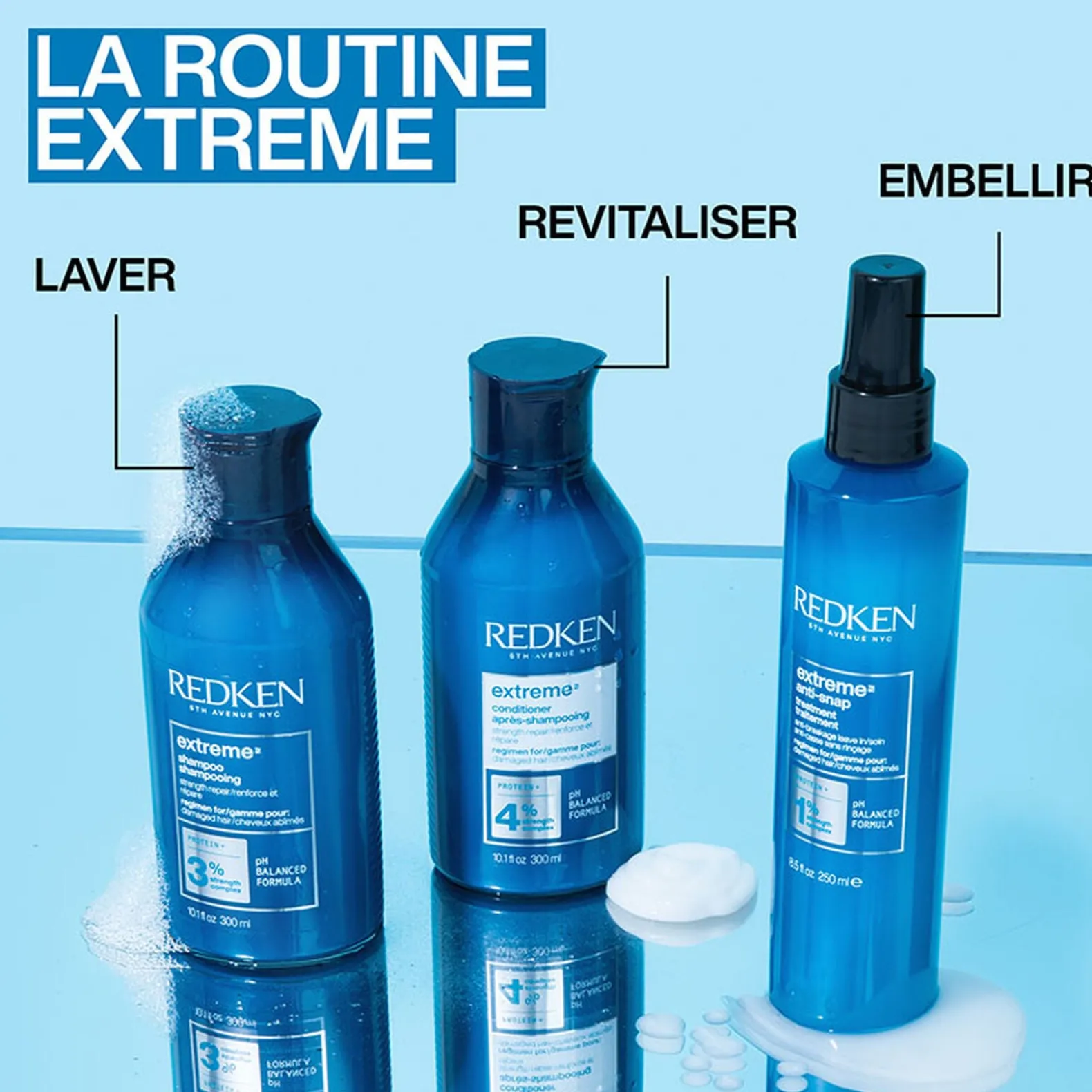 Shampooing fortifiant Extreme pour cheveux abîmés