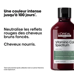 Shampooing neutralisant Vitamino Color Spectrum vert, anti-rouge