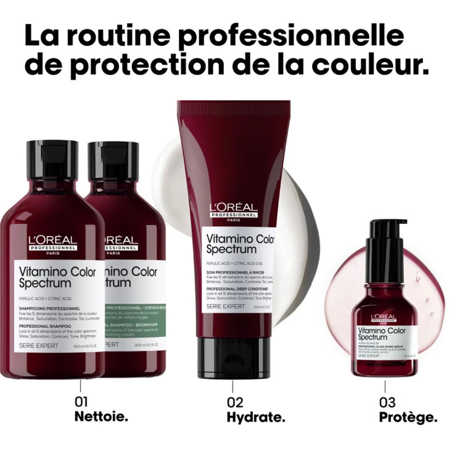 Shampooing neutralisant Vitamino Color Spectrum vert, anti-rouge