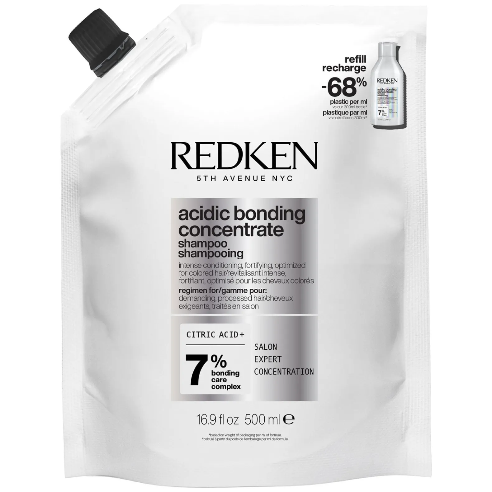 Shampooing réparateur pour cheveux abîmés Acidic Bonding Concentrate recharge 500 ml