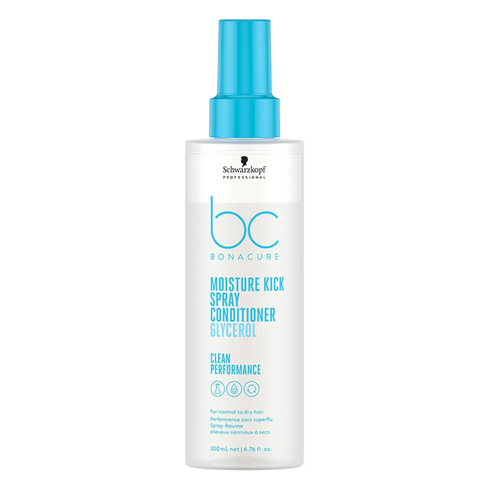 Spray-baume hydratant cheveux normaux à secs ou bouclés BC Moisture Kick 200ml