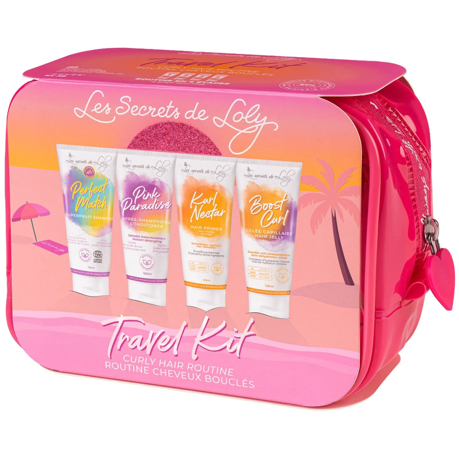 Travel kit routine cheveux bouclés