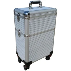 Valise 2 étages argenté